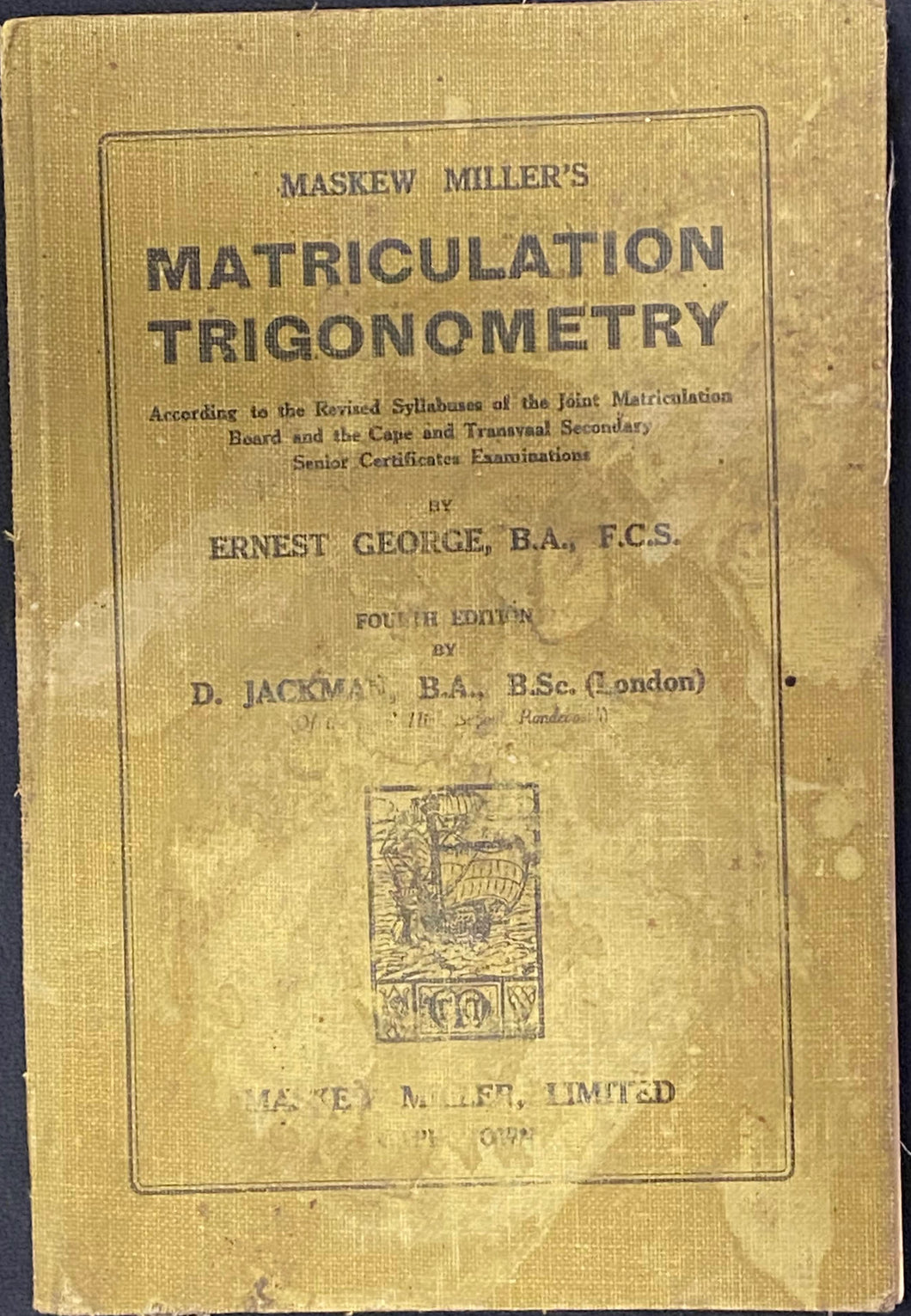 Matriculation Trigonometry - 1932