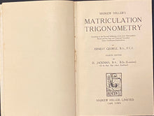 Load image into Gallery viewer, Matriculation Trigonometry - 1932
