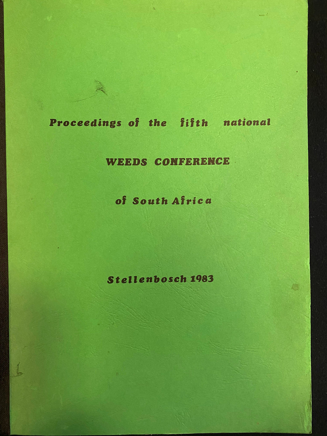 Proceedings of the fifth national Weeds Conference of South Africa